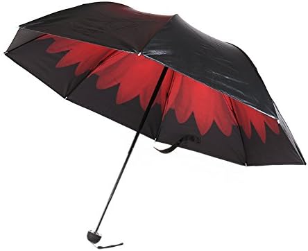 Umbrella - UV ultralight FASHION umbrella sunny Folding Umbrella - 100% - Stylish umbrella stunning gift for ladies and teenage girls (Carmine)