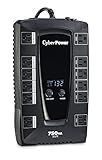 CyberPower AVRG750LCD Intelligent LCD UPS System, 750VA/450W, 12 Outlets, AVR, Compact