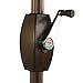 Ulax furniture Sunbrella 9Ft Outdoor Umbrella, Patio Market Table Umbrella with Push Button Tilt&Crank for Garden, Lawn, Backyard& Pool (Heather Beige)