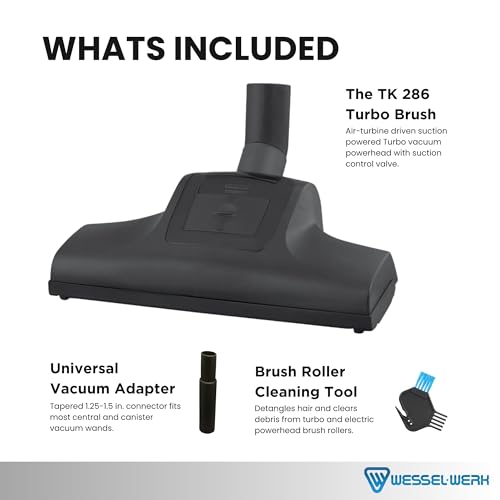 Wessel TK 286 Turbo Brush Vacuum Attachment, 1.25-1.5 in Universal Adapter photo 10