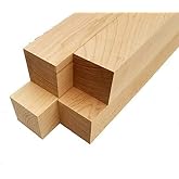 Barrington Hardwoods Hard Maple Lumber Turning Squares - 3" x 3" x 12" (4 Pieces)