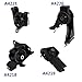 4pcs Engine & Transmission Mount for Auto Trans Compatible for 03-08 Toyota Corolla 1.8L Replace # A4219 A4221 A4220 A4218