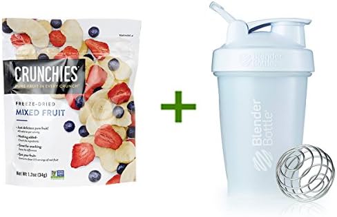 Crunchies Food Company, Freeze-Dried Mixed Fruit, 1.2 oz (34 g)(4 PACK), Shaker Bottel Assorted Colours 20 Oz