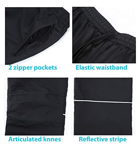 image for MIER Men's Sports Pants Warm Up Pants with Zipper Pockets for Workout,
