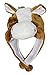 Bioterti Plush Fun Animal Hats –One Size Cap - 100% Polyester with Fleece Lining (Brown Horse)
