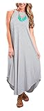 ETCYY Women's Summer Casual Stripe Sleeveless Loose Beach Maxi Dress