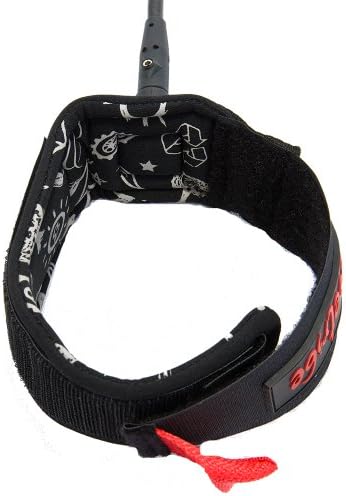 Wave Tribe Eco Surfboard Leash - Premium Surf Leash, Strong Like Bull Leash with Double Stainless Steel Swivels, Triple Rail Saver, Key Pocket (Black and Green)