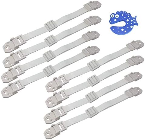 AMG Home 8-Pack Furniture Anchors for Baby Proofing, Earthquake & TV Safety Strap
