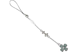 Generic Christmas SONGCHANGJEWELRY Sawako Four Leaf Phone Charm Strap Floral Car Hanging Ornament Anime Jewelry Merchandise f