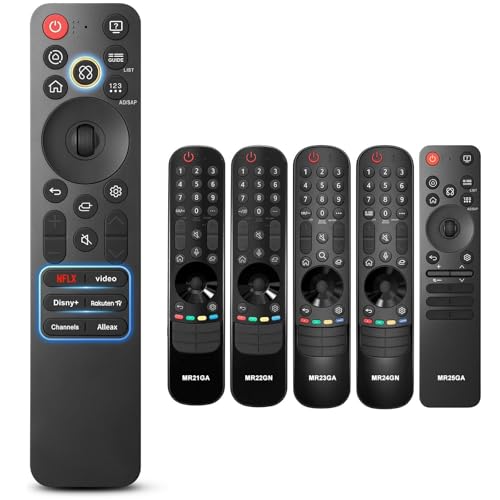 Para LG-Smart-TV-Mando, Magic Voz Remote para LG Smart TV NanoCell EVO QNED OLED QLED UHD, compatible con MR21、MR22、MR23、MR24、MR25
