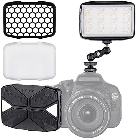 FalconEyes F7 Mini 5W Pocket RGB LED Light On Camera Fill Lamp CRI 96, Adjustable CT 2500K-9000K, Stepless Dimming 0-100%, CCT/HSI/FX Mode, App Control, Built-in Battery for Video/Youtube/Vlog/TikTok