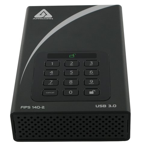 Apricorn ADT-3PL256F-10TB Aegis Padlock FIPS Validated USB 3.0 256-bit Hardware Encrypted Drive