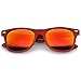 zeroUV Retro Large Square Colored Mirror Lens Horn Rimmed Sunglasses 55mm