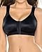 Leonisa Women's Posture Corrector Wireless Back Support Bra, Black, 34D
