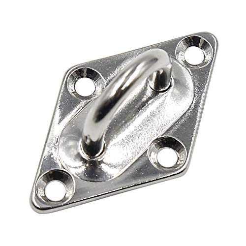 Cyful M5 Pad Eye Plate Staple Ring Hook U-Shaped Wall Ceiling Hammock Hooks Stainless Steel-4pcs