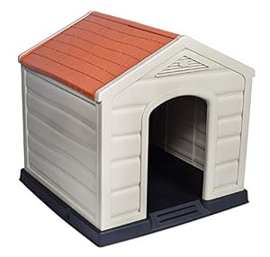 Image of Internet's Best Outdoor Dog House | Medium or Large Dogs | Comfortable Cool Shelter | Durable Plastic Design | Home Kennel | Indoor or Outdoor Use | Large