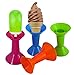 Set of 4 Dual Sided Frozen Treat Holders - One End Holds an Ice Cream Cone, and the Other Holds a Popsicle Stick- No More Messes!