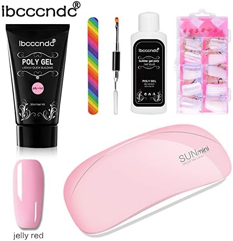 168 Celendi USB Nail Lamp Poly Gel False Nails Liquid Double-end Nail Pusher Set