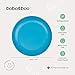 BOBO&BOO Big Kid Sized (10inch) Bamboo Plates for Adults & Kids | 4 Set | Durable Bamboo Dinnerware Set for Home, Picnic & Party Time – BPA Free – Dishwasher Safe - Coastal