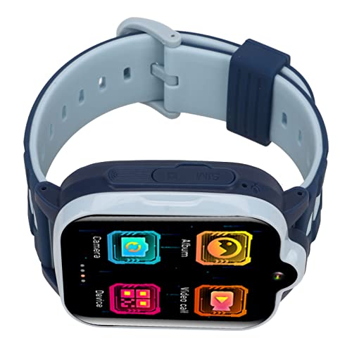 Keenso 4G Kids Smart Watch, GPS Position Video Call IP67 Waterproof Touch Screen Smartwatch English (Blue)
