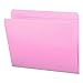 Smead File Folder, Reinforced Straight-Cut Tab, Letter Size, Pink, 100 per Box (12610)