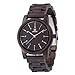 MUJUZE Wooden Watch for Men, Wood Watch Handmade Minimalist Women Mens Lightweight Mens Wooden Watch, Wood Watches for Men (Black)