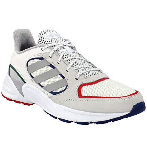 adidas Men's 90s Valasion Running Shoe, Cloud White/Grey/tech