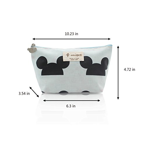 Finex - SET of 2 - Handmade Mickey Mouse Hat Ear Head Pattern Bag Set - One MEDIUM One SMALL - Cosmetic Bags Tote Handbag