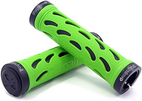 Acekit Propalm Bicycle Double Lock-on Anti-slid TPR Rubber Grips For MTB Mountain Bike Road Bike-Green