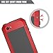 LIGHTDESIRE Water Resistant Shockproof Aluminum Military Bumper Shell Case for iPhone 6/6S - Red
