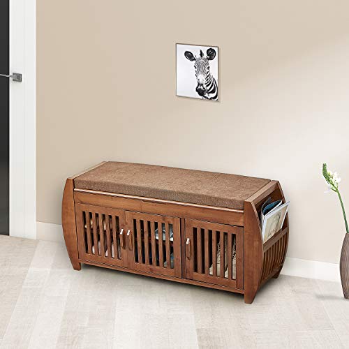 Bamboo-Shoe-rack-Shoe-Bench-Shoe-Cabinet-Storage-Benches-Entryway-Storage-Organizer-Hallway-Bathroom-Living-Room-Corridor-and-GardenDetachable-Cushion-with-Hidden-storage-compartment