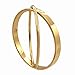 Baoli Titanium 18k Gold 2 Women's Plain Bangle Bracelet Together (Yellow Gold Color)