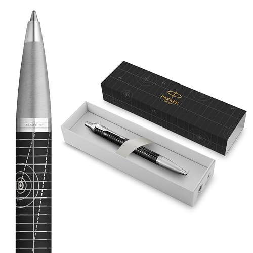Parker IM Premium Ballpoint Pen | Legacy of Flight Collection | Chrome Trim | Medium Point with Blue Ink Refill | Gift Box