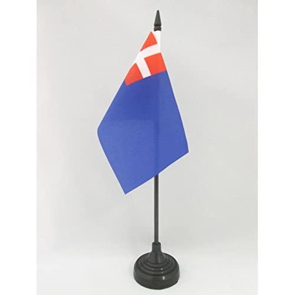 AZ FLAG - Kingdom of Sardinia 1720-1861 Table Flag 4'' x 6'' - sardinian Office Mini Banner 100% Polyester 15 x 10 cm - Mini Desk Flag with 10'' Pole and Black Plastic Base