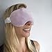 Eye Mask by KAYA with Natural Lavender and Clay Beads STORAGE POUCH - Microwavable HOT & COLD Aromatherapy Relaxation Weighted Stress Relief compress Migraines Sinus relief Headaches (LAVENDER)