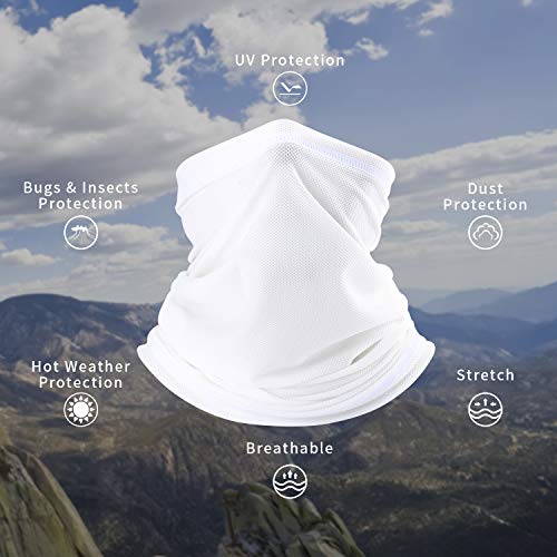 image for SAITAG Summer Neck Gaiter Sun UV Dust Protection Face Mask Breathable 