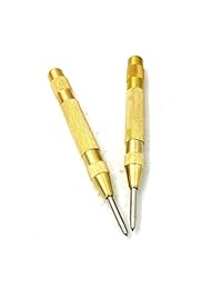PANOVOS (2PCS) Perforador automático de orificios centrales de 5 ", herramientas manuales de EDC Tornillo Interruptor de vidrio Ventana Perforadora de plástico de metal de madera, Juego de brocas de paso, Marca la pieza con un hoyuelo Determine la po