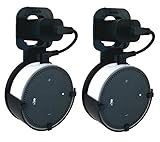 The Dot Spot by Dot Genie: The Original Outlet Mount For Amazon Echo Dot - Designed in USA - No Messy Wires or Screws - Multiple Colors (Black 2-Pack)