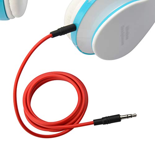YJYdada Kubite Collapsible with MIC Foldable DJ Headphones 3.5mm Wired Game Earphones (Blue)