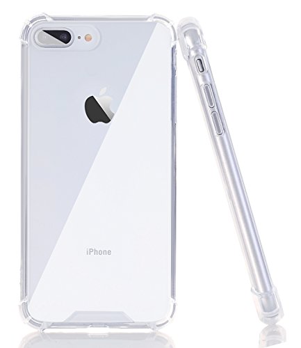 BAISRKE Clear Case for iPhone 7 Plus, Slim Shock Absorption Protective Case Soft TPU Bumper & Hard Plastic Back Cover Phone Cases for iPhone 7 Plus / 8 Plus 5.5 inch - Crystal Clear
