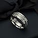 Geek & Glitter Batman Glow-in-the-Dark Ring Titanium Stainless Steel Silver Ring Band - DC Superhero Cosplay Jewelry
