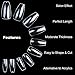 Clear Coffin Acrylic Nails - ECBASKET 500pcs Full Cover Ballerina Nails Tips Ballet Shaped Artificial False Nails 10 Sizes