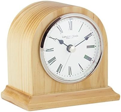 London Clock - Oak Finish Arch Mantel Clock by London Clock Company