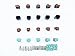 CNKF 10 Sets DT 2 Pin Black Male and Female Connector Plug DT06-2S/DT04-2P With Terminals 14 AWG 0462-209-16141 and 0460-215-16141
