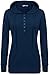 Meaneor Women Long Sleeve Pullover V Neck Vintage Button Tunic Sweatshirt Hoodie