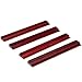 Yellow Mountain Imports Dark Camphor Wooden Mahjong Game Racks with Pushers, 18 Inches - Set of 4 (Includes Magnetically Attached Mahjong Pushers)