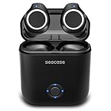 Bluetooth Headphones,Seacase 5.0 True Wireless Earbuds Deep Bass Stereo Sound Bluetooth Earphones Mini in-Ear Binaural Call Headsets with Built-in Mic and Charging Case for iPhone and Android Phones