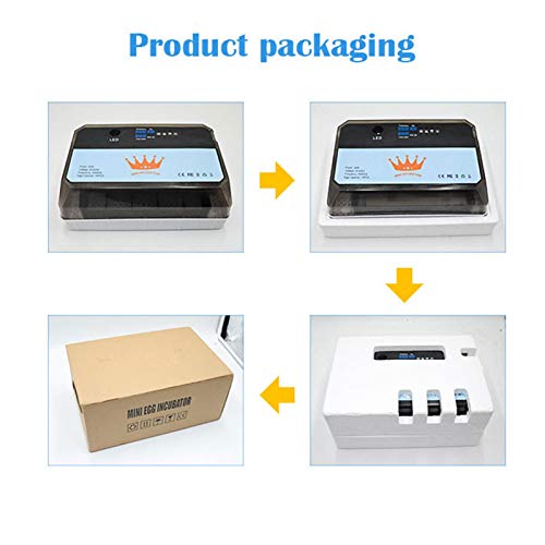 YJYQ Brutmaschine Vollautomatisch 15 Hühner Eier Brutgerät, Intelligent Brutautomat Motorbrüter mit LED – Bild 8