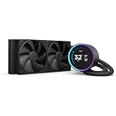 NZXT Kraken Elite 240-240mm AIO CPU Cooler, LCD - Black | 240mm AIO with 2.36-inch customizable LCD and F120P fans. Monitor t