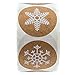 Snowflake Stickers / 500 Winter Envelope Seals / 4 Alternating Christmas Snowflake Designs / 1.5